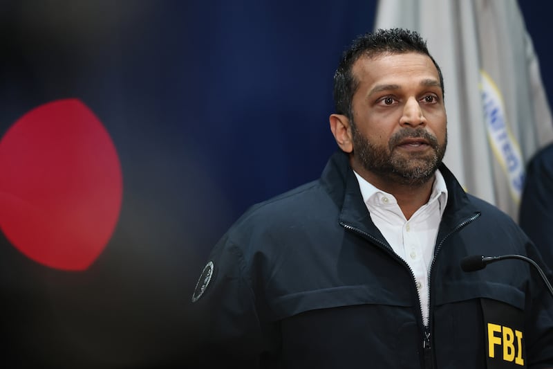 FBI Director Kash Patel speaks during a press conference  on October 23, 2025 in New York City.