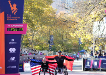 Marcel Hug and Susannah Scaroni Are the Wheelchair Winners, Again.