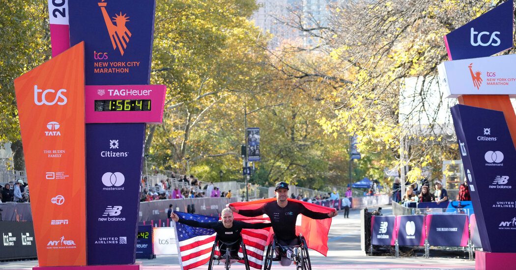Marcel Hug and Susannah Scaroni Are the Wheelchair Winners, Again.