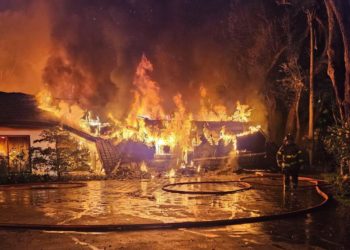 Miami Heat coach Erik Spoelstra returns from a game in Denver to find his home on fire