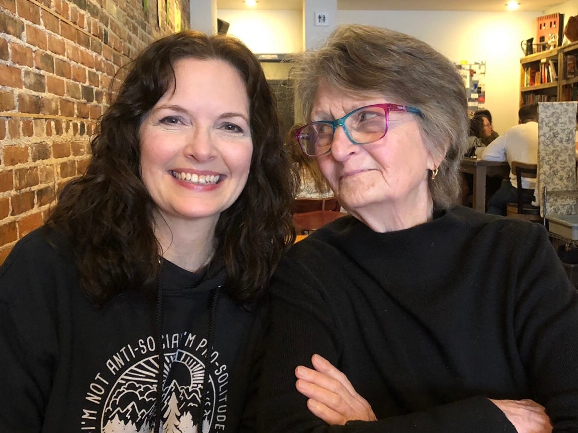 The author and her mother in 2022