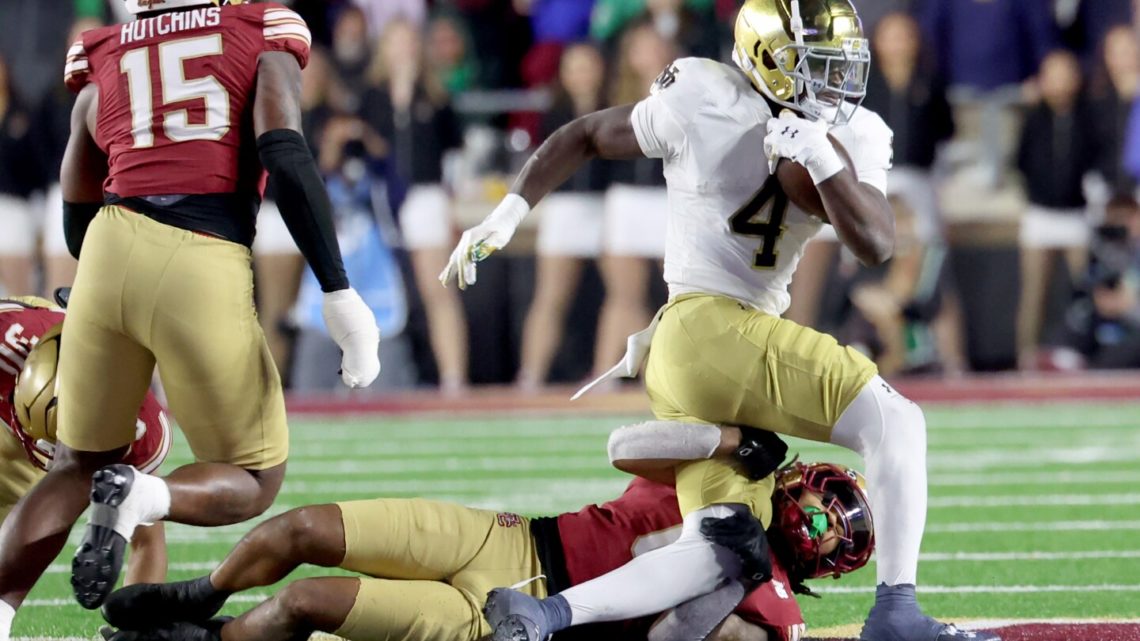 No. 12 Notre Dame escapes Boston College with 25-10 victory