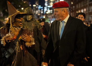 On the Halloween Trail, Mamdani and Sliwa Encounter Revelers Dressed as Them