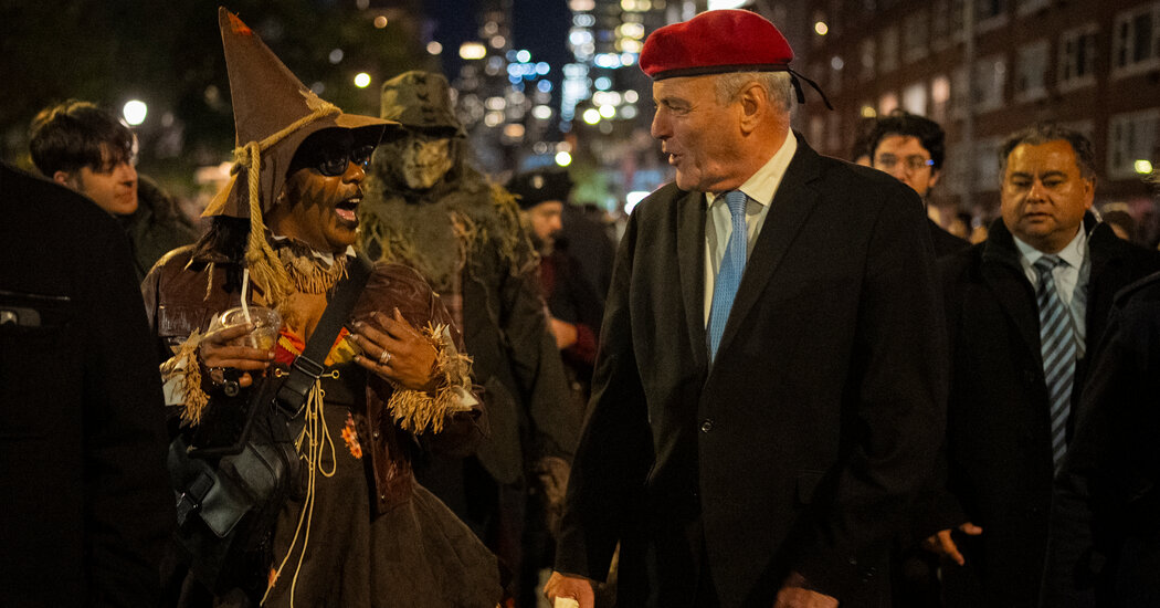 On the Halloween Trail, Mamdani and Sliwa Encounter Revelers Dressed as Them