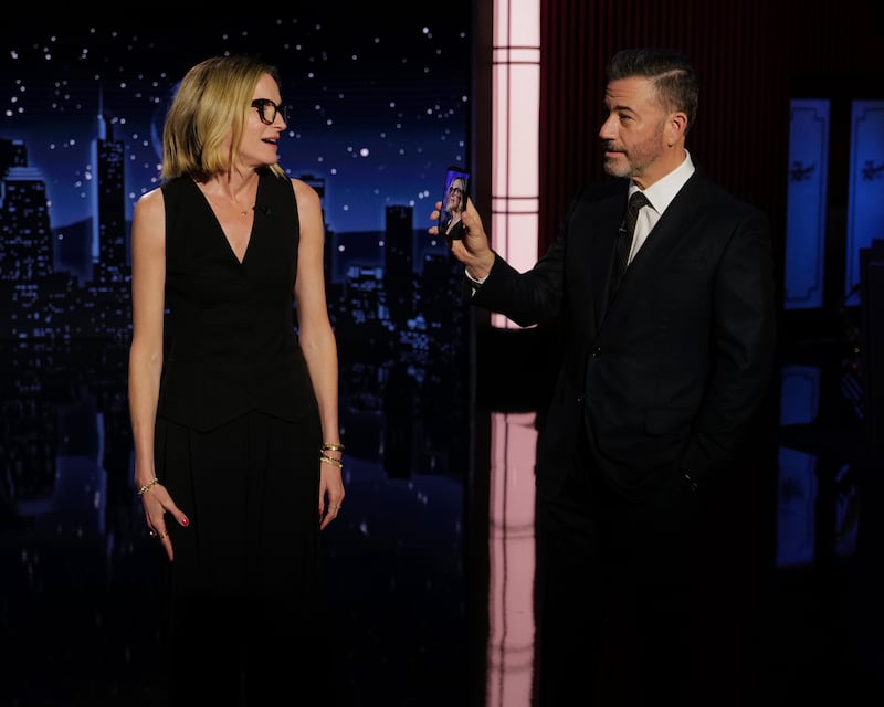 Jimmy Kimmel Live! writer and producer Molly McNearney appears on air