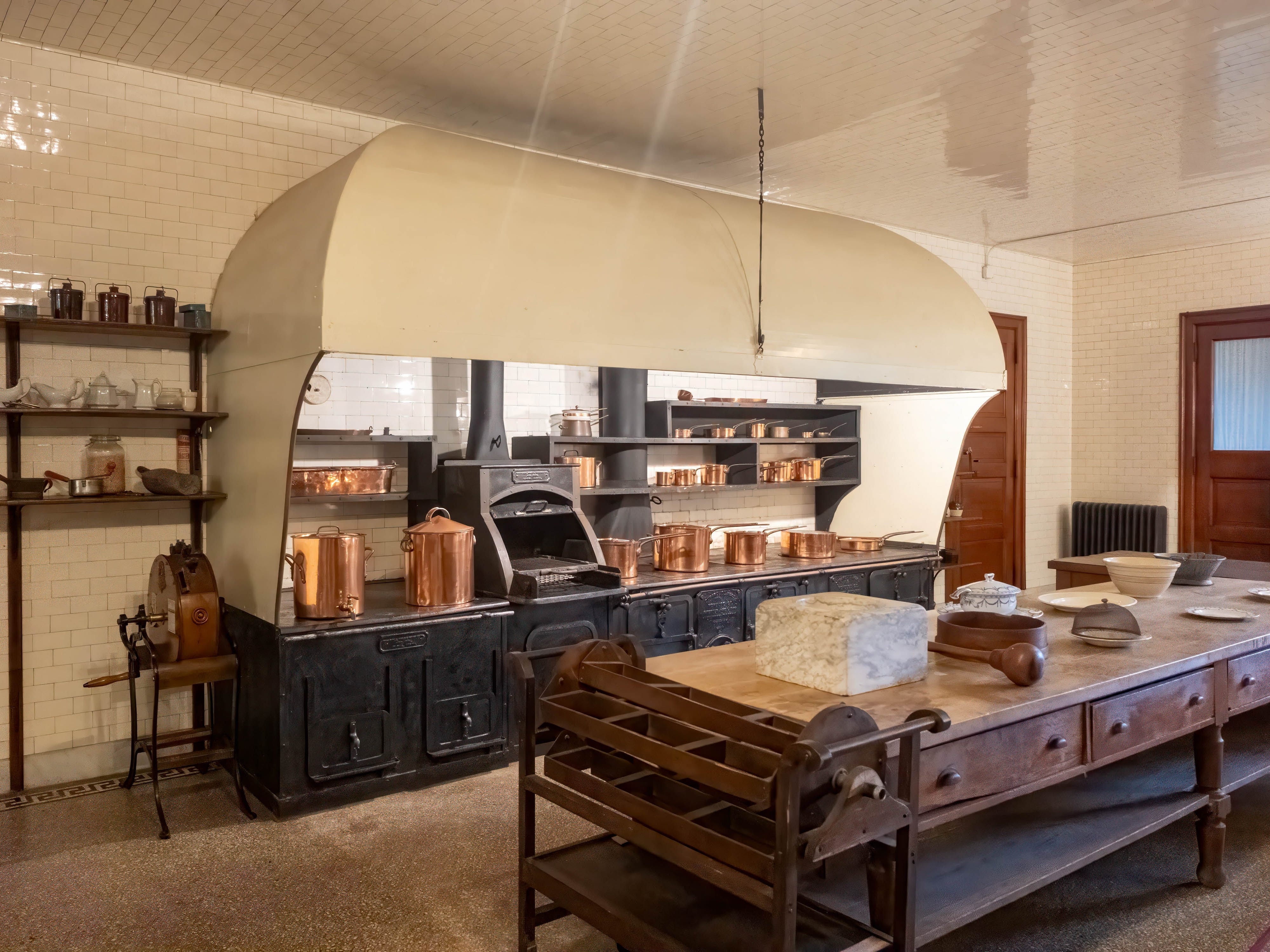 kitchen inside the elms mansion