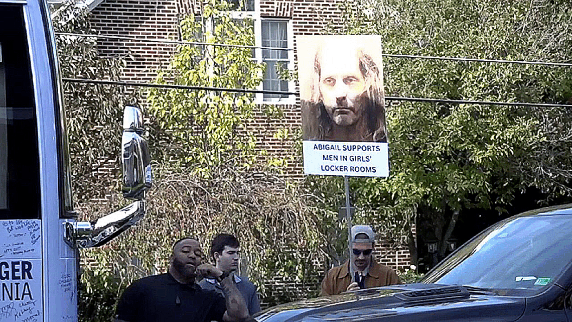 Protester trolls Spanberger with transgender pedophile’s mugshot as he’s due in nearby court