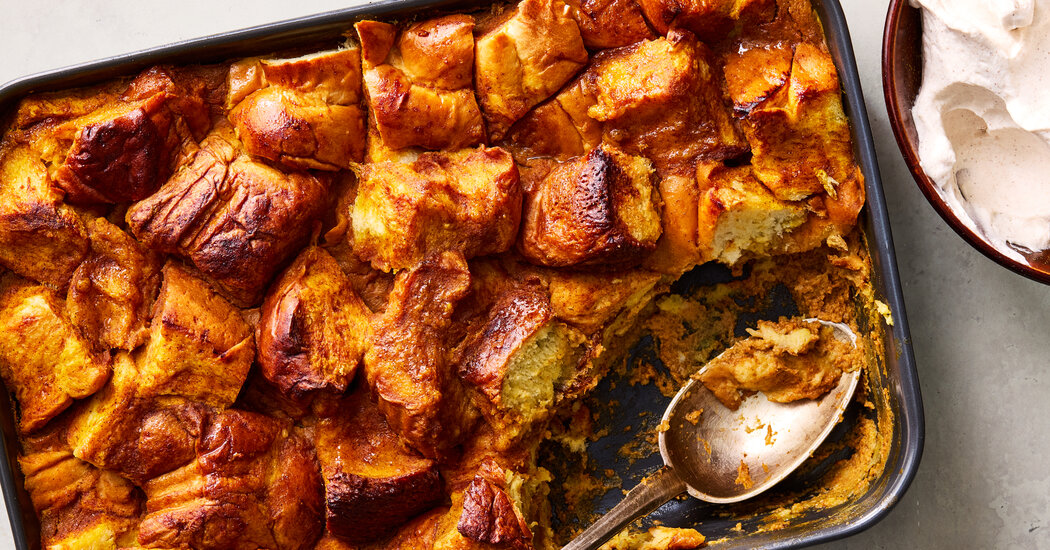 Pumpkin Bread Pudding for Breakfast, Dessert and All the Snacks in Between