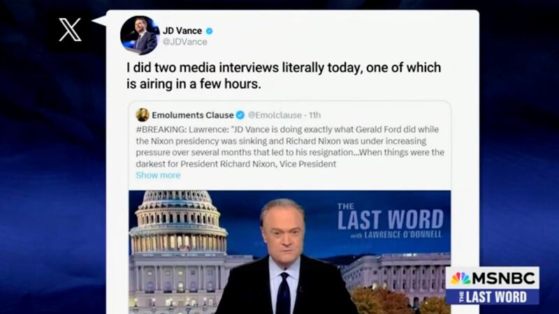 Lawrence O'Donnell blasts JD Vance on The Last Word.