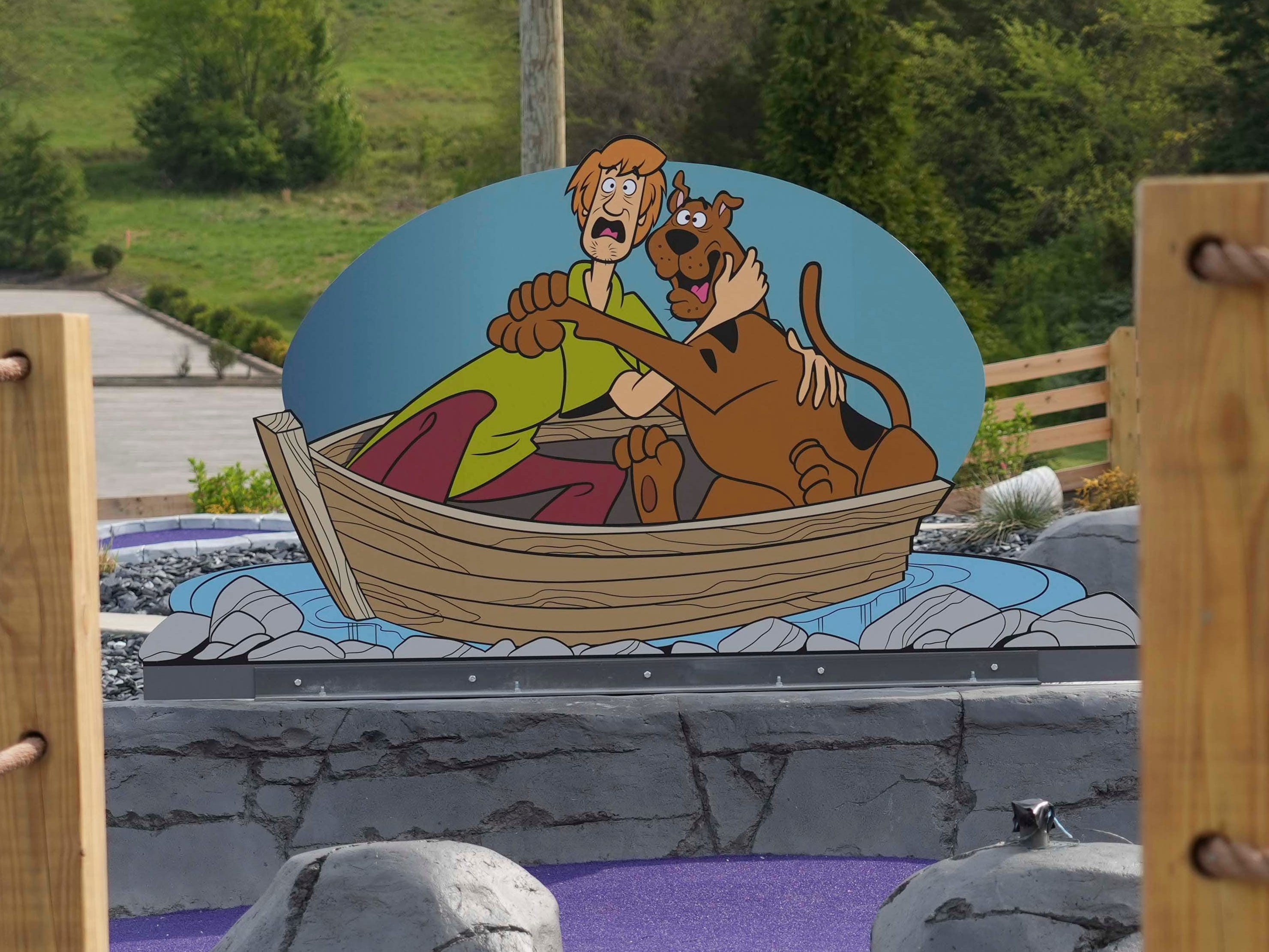 A Scooby-Doo! Mystery Putt mini-golf course under construction at 2545 Easter Lane at the Mountain Mile in Pigeon Forge, Tenn.