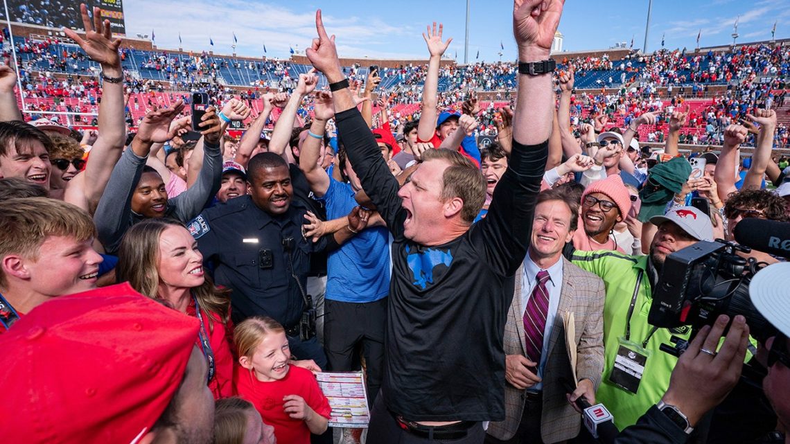 SMU stuns No 10 Miami in overtime after quarterback Carson Beck throws goal-line interception