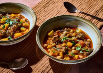 This beef stew with vegetables is a hearty, healthy riff on a classic