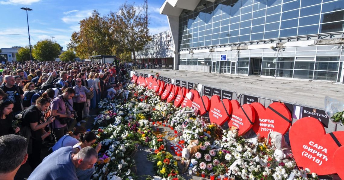 Serbia marks anniversary of train station disaster with protests