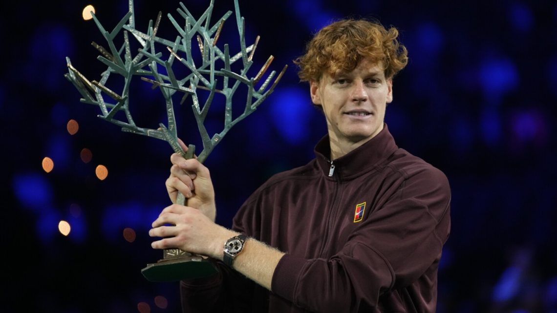 Sinner reclaims No. 1 ranking after beating Auger-Aliassime in Paris Masters final