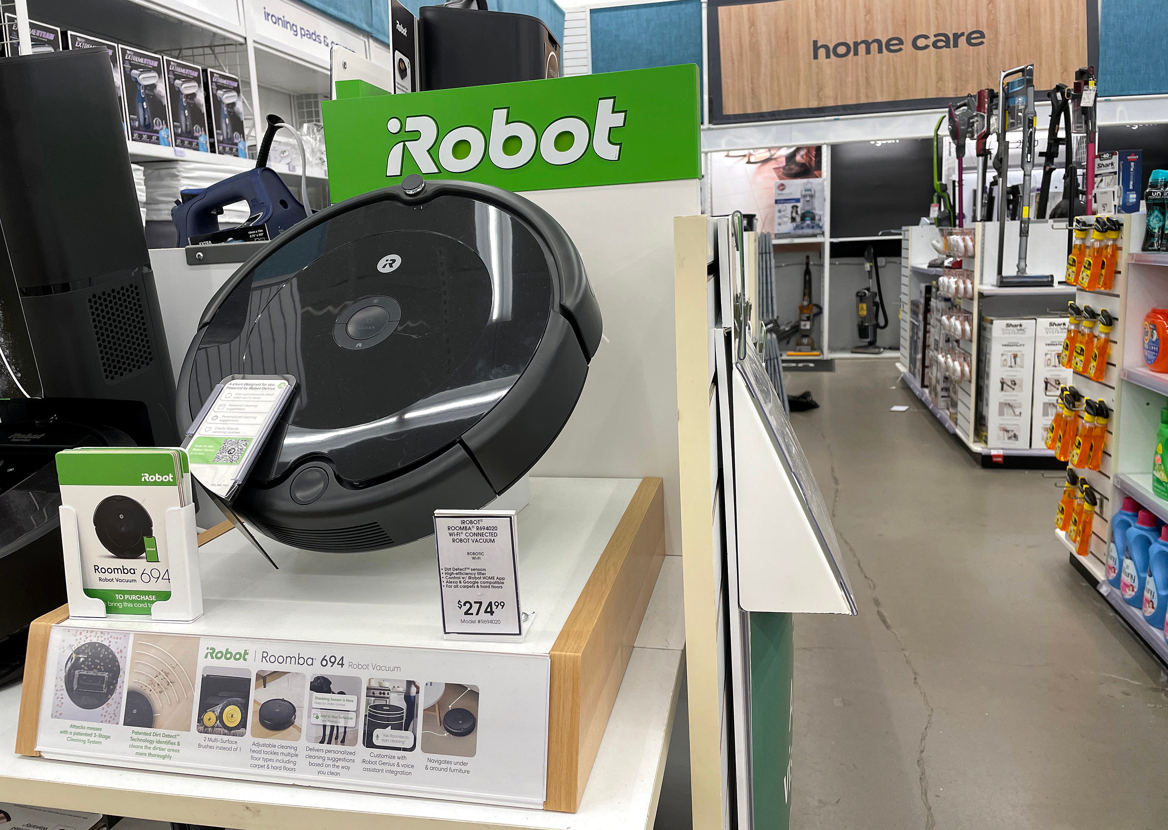 Roomba on display.