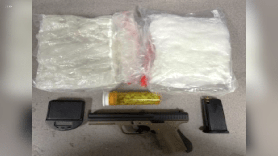 Traffic stop leads to discovery of 4 lbs of meth, gun: SBSD