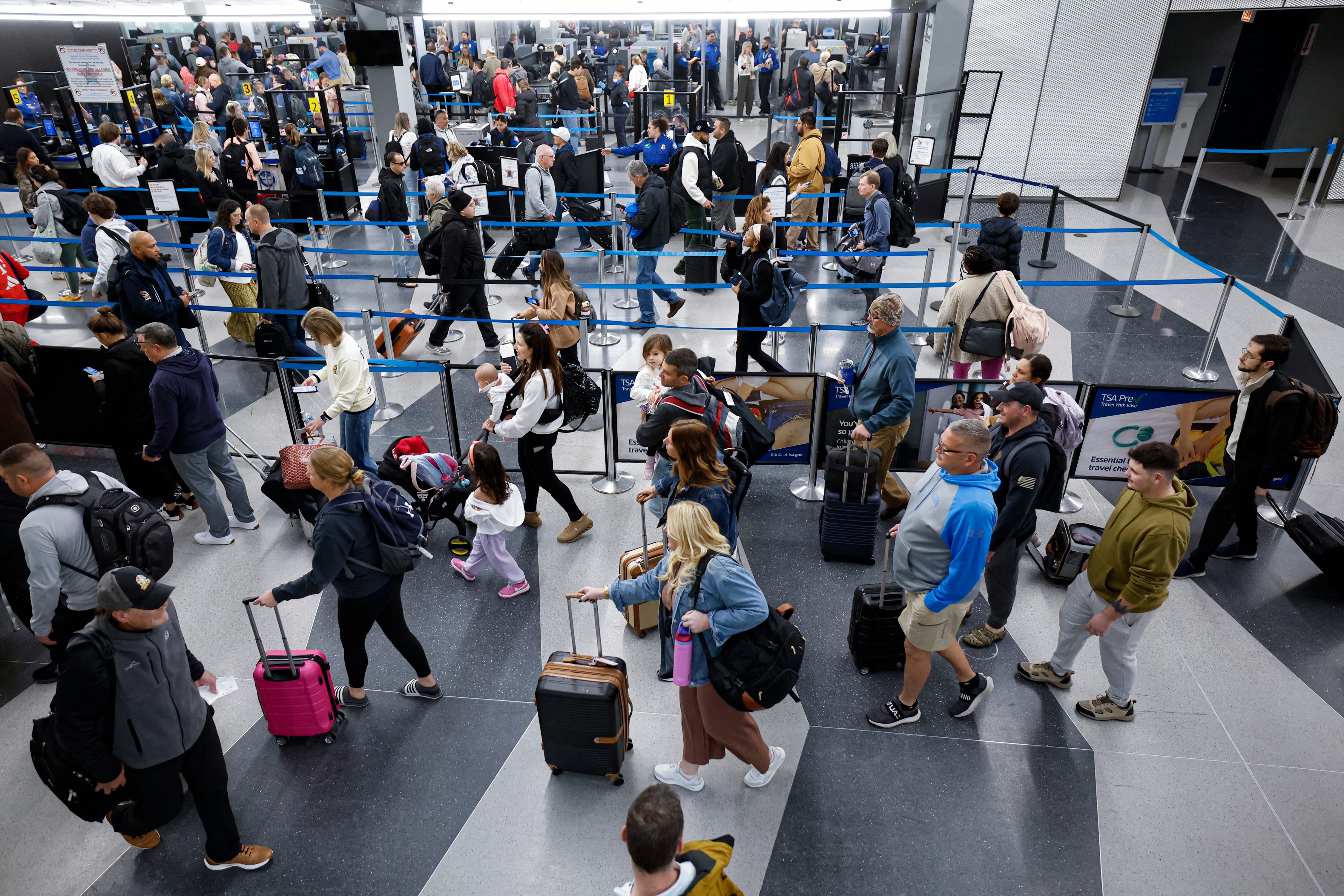 Travelers at airport.