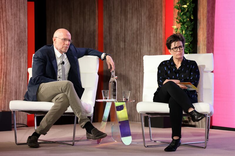 Scott Galloway and Pivot co-host Kara Swisher in 2022.