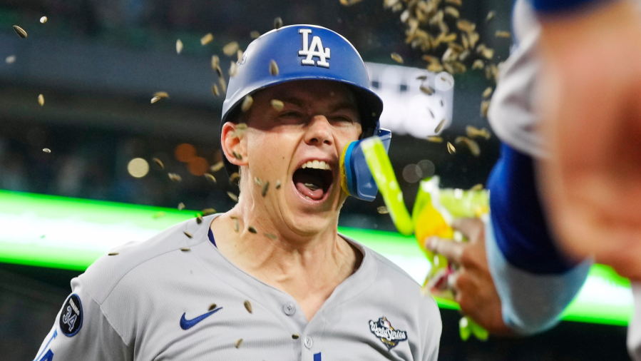 Will Smith celebrates Dodgers’ World Series win at Raising Cane’s Hollywood