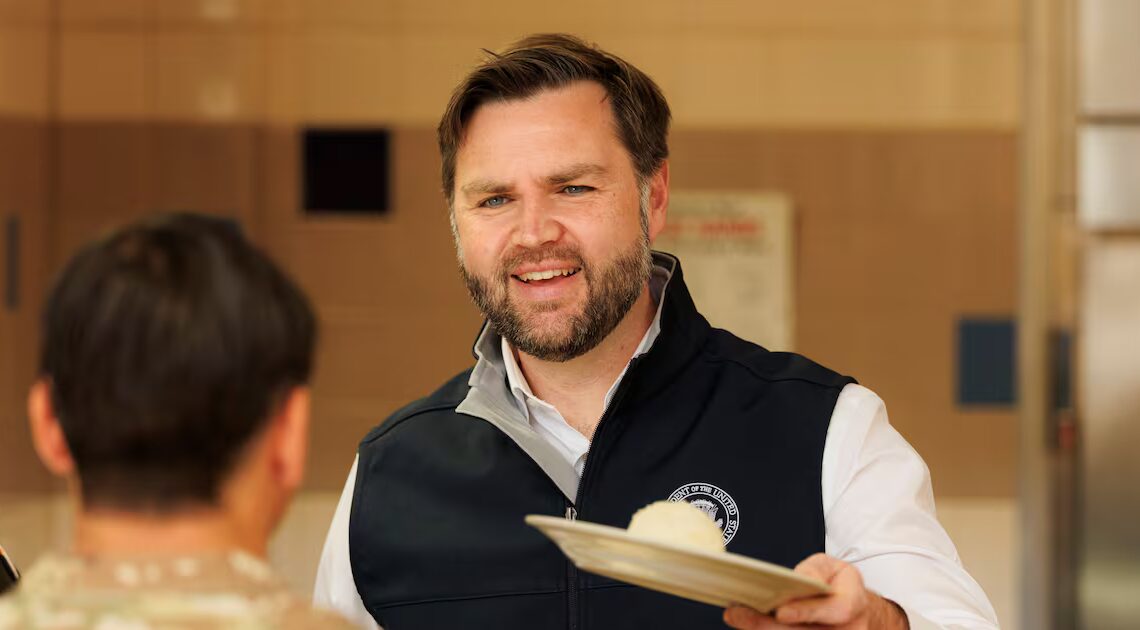 Vance Performs Turkey of a Thanksgiving Skit to Troops