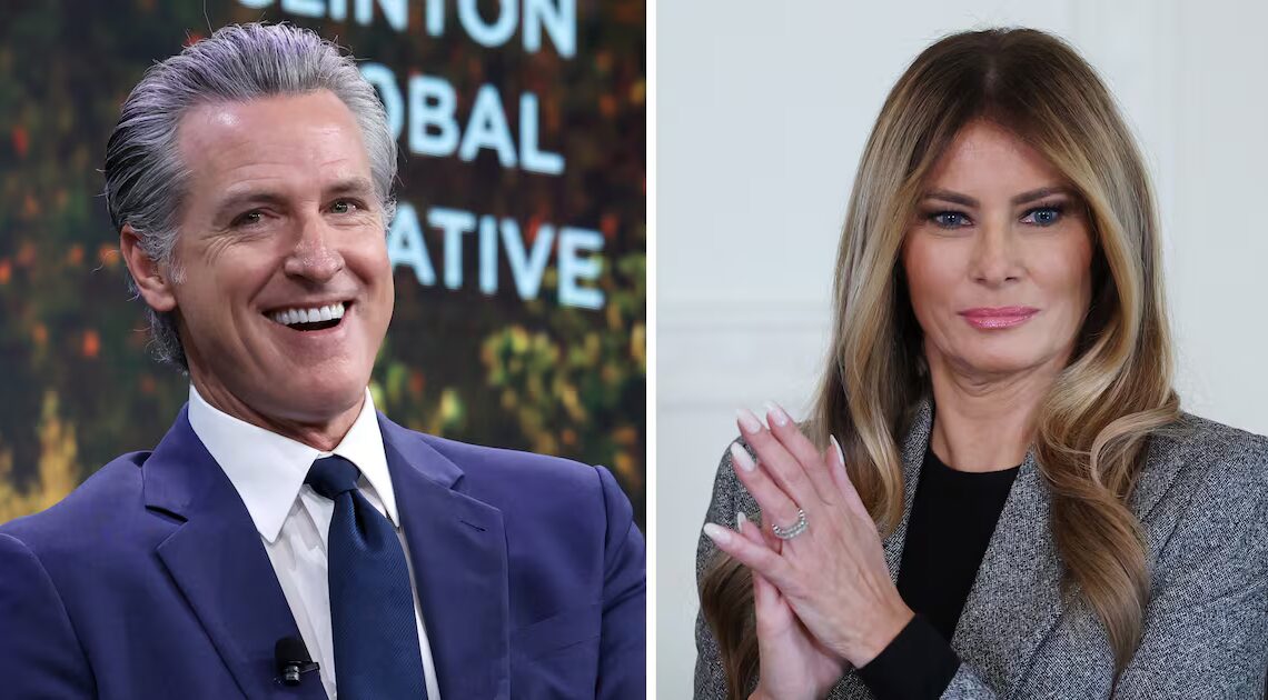 Newsom Drags Melania as He Reveals ‘Real’ Trump ‘Power Couple’