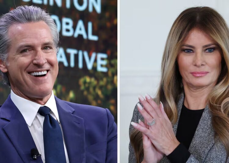 Newsom Drags Melania as He Reveals ‘Real’ Trump ‘Power Couple’