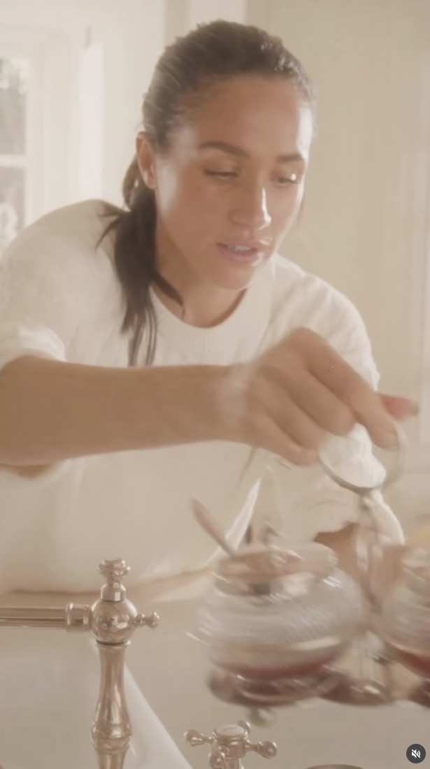Meghan Markle preparing food.