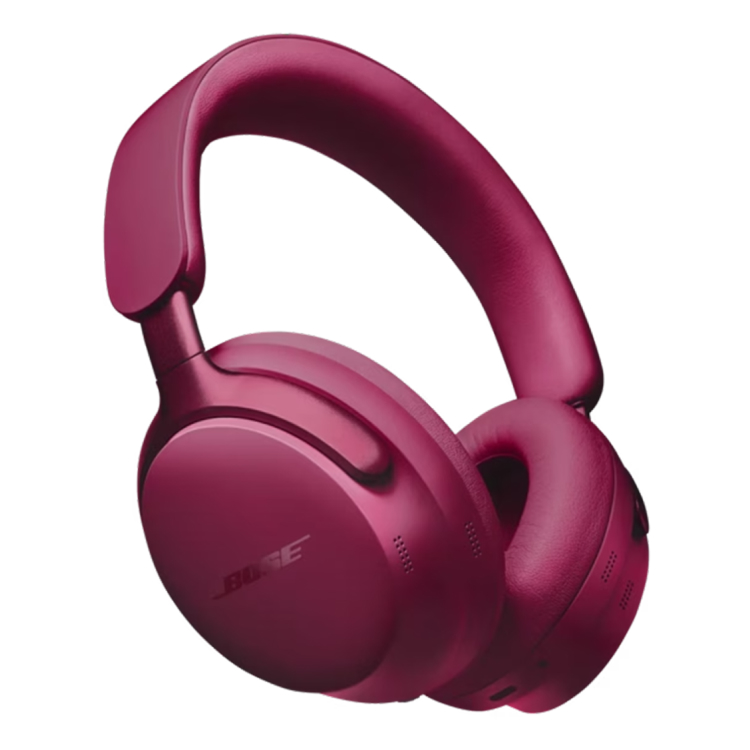 Pink Bose headphones. 