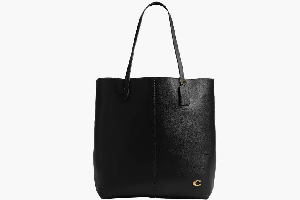 Black Coach tote bag with gold 