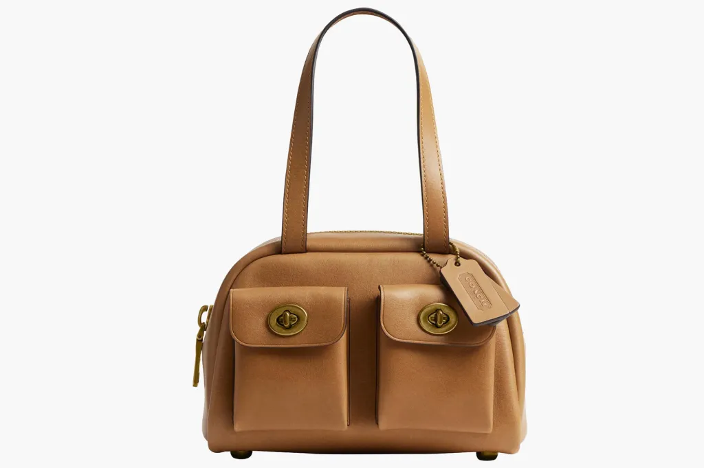 Coach Pillow Tabby Shoulder Bag 26 in tan leather.