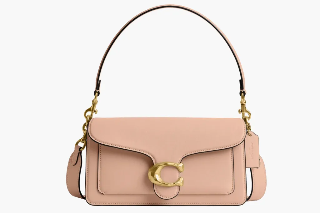 Coach Tabby Shoulder Bag in pink with gold-tone hardware.