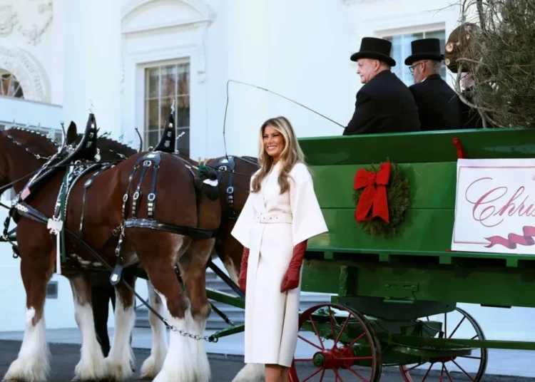 Melania Trump flees after just minutes at White House Christmas event