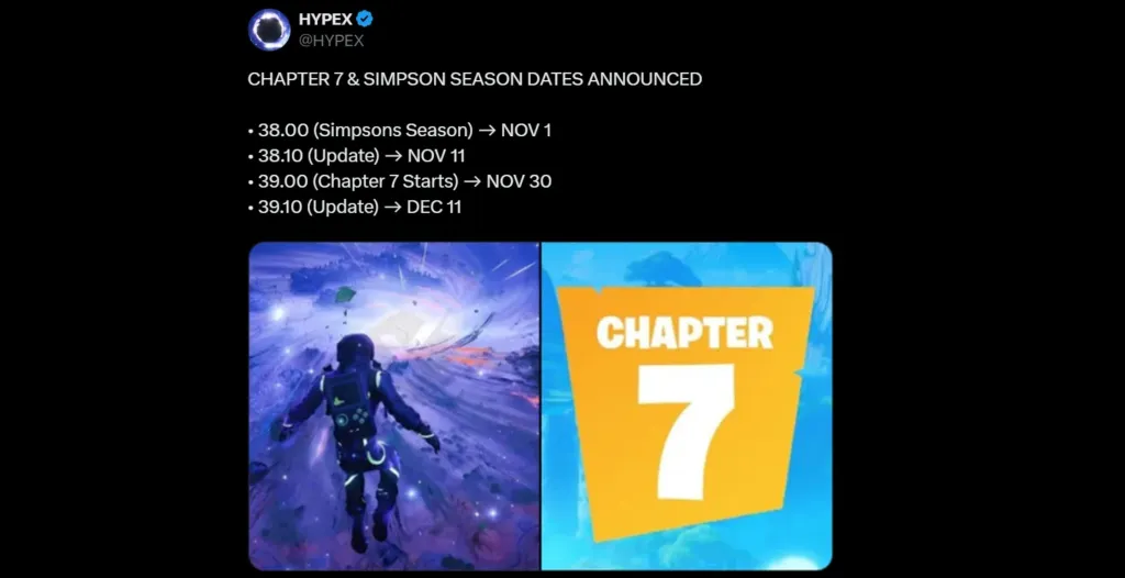 Fortnite Chapter 7 Release Date Leak