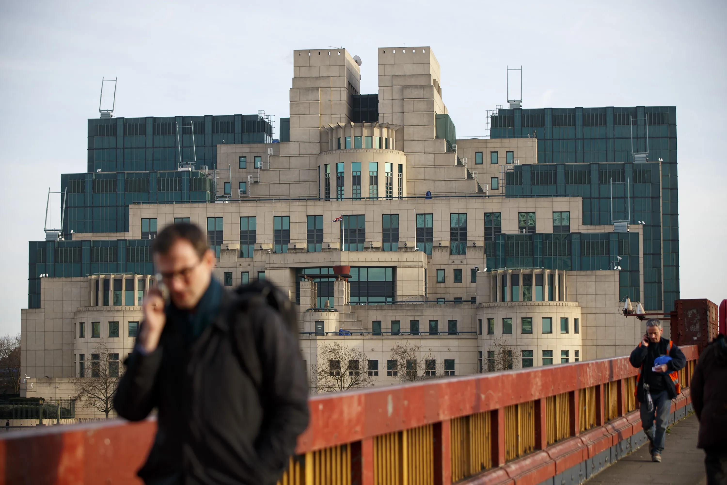 MI6 headquarters seen from a bridge
