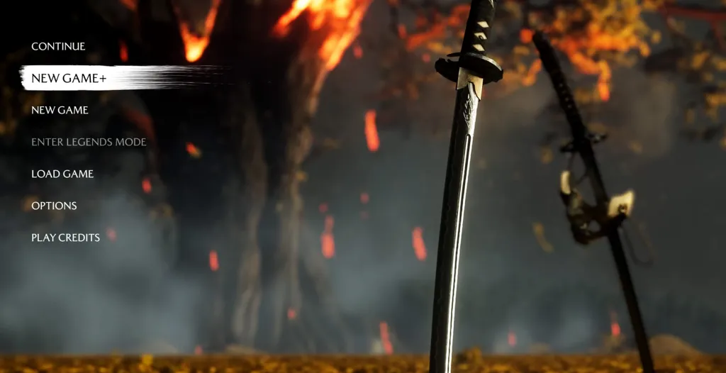 Ghost of Yotei New Game Plus Menu Option