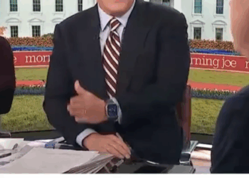 ‘He didn’t say it!’ Morning Mika rushes to deflect as furious husband almost drops F-bomb