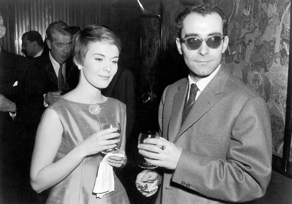 Jean Seberg And Jean-Luc Godard