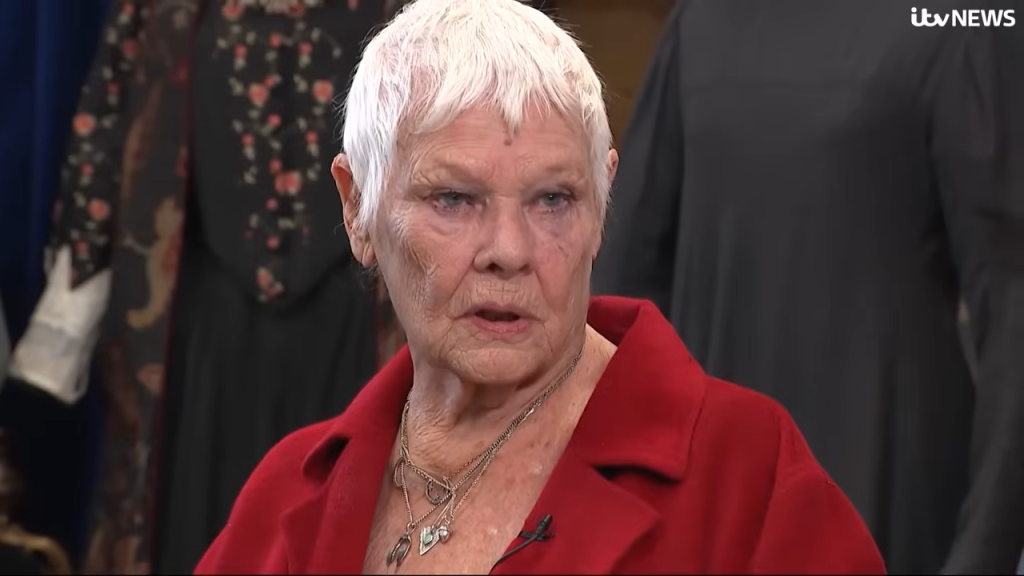 Judi Dench gives an update on her eye condition.