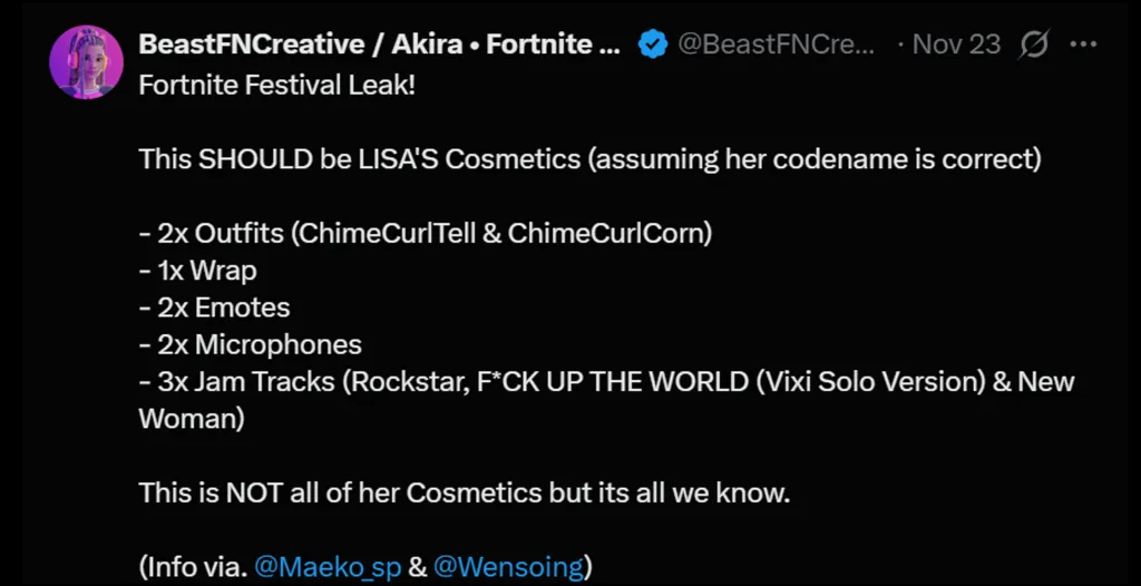 Lisa Fortnite Skin Leaks