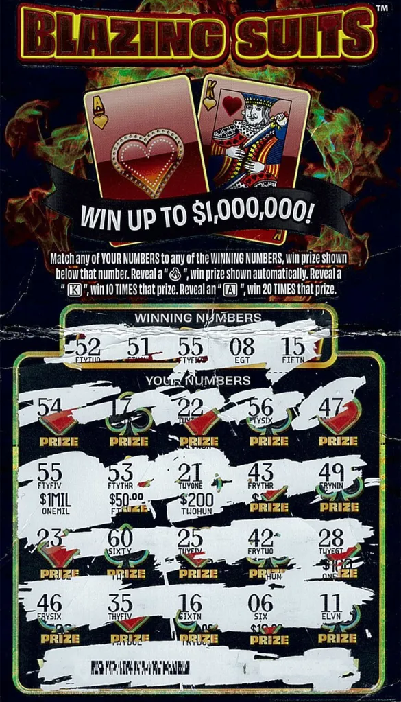 Scratch-off lottery ticket for the 