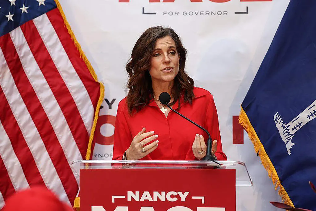 Nancy Mace announces that she will run for South Carolina Governor during a press conference at the Citadel in Charleston, S.C. on Aug. 4, 2025.