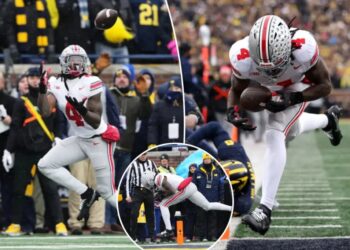 Ohio State’s controversial touchdown in win against Michigan causes stir on social media