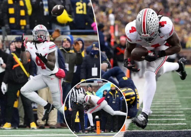 Ohio State’s controversial touchdown in win against Michigan causes stir on social media