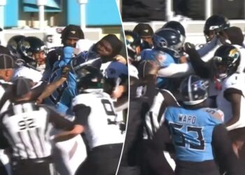 Fight breaks out in Titans-Jaguars after hard hit on Trevor Lawrence