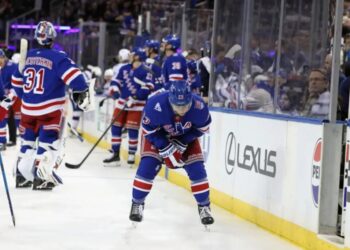 Adam Fox left game with apparent arm injury in Rangers scare