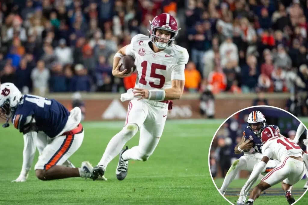 Alabama survives Auburn’s upset bid to keep Ole Miss out of SEC championship
