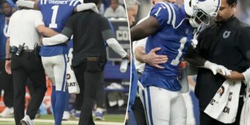 Sauce Gardner helped off field with calf injury in possible Colts blow