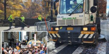 Naughty Macy’s Thanksgiving Parade partiers fill streets with 41.5 tons of trash— equivalent to a large humpback whale