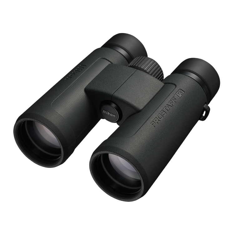Black Nikon binoculars. 