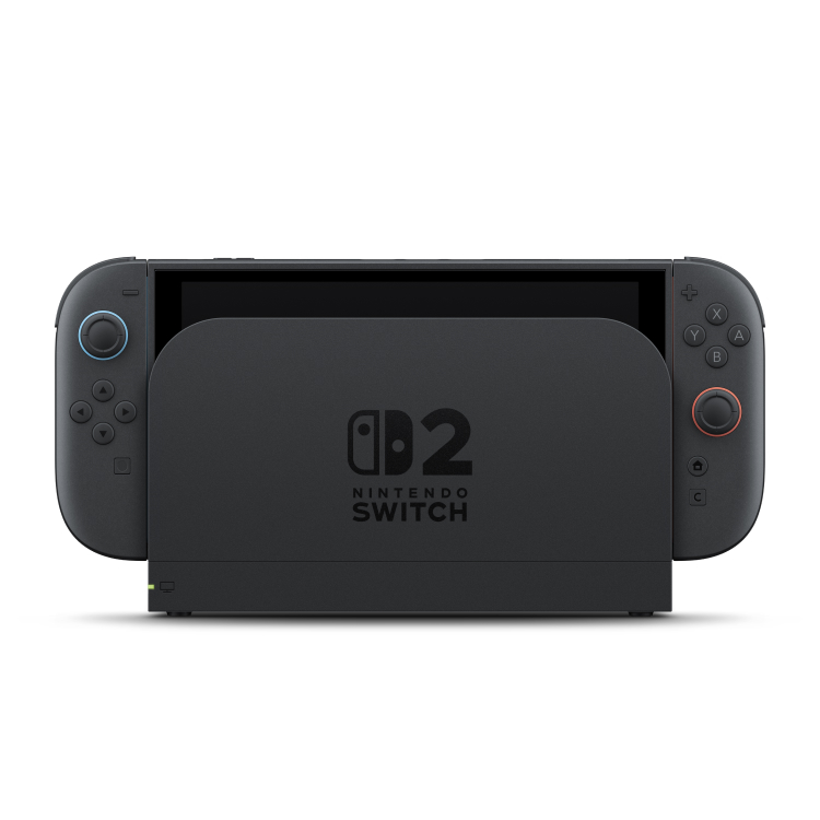 A black Nintendo Switch 2. 